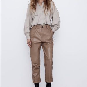 Zara Faux Leather Pants